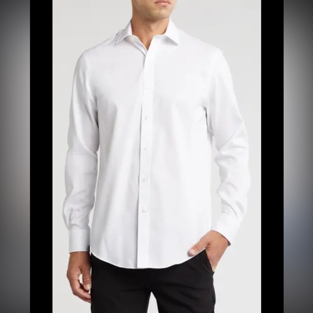 Tommy Hilfiger Classic White Regular fit Men's Dress Shirt in size 16 1/2 34-35